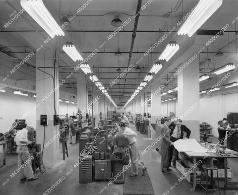 crp-01174 1943 WWII V for Victory on production front w new fluorescent lighting Hughes Aircraft company crp-01174