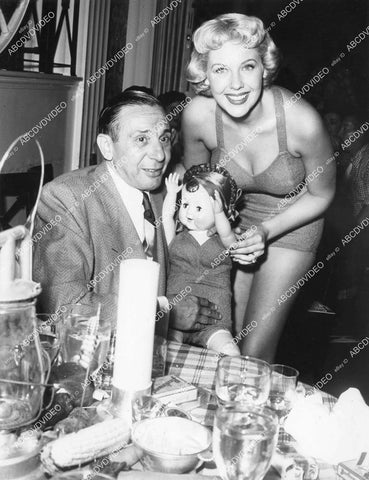 crp-11803 1940's Marie MacDonald at some club w guy and a doll crp-11803