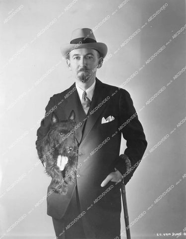 crp-11887 1931 author writer S.S. Van Dine w his Scotty terrier dog portrait crp-11887