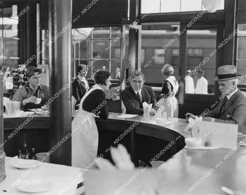 crp-12193 1927 Harry Carey at the diner counter silent film A Little Journey crp-12193