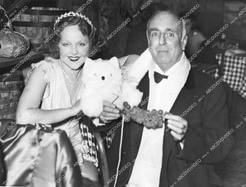 crp-12242 1934 news photo Jule Brulatour w wife Hope Hampton at opening Peppy de Abrew's Chapeau Rouge new NYC nightclub crp-12242