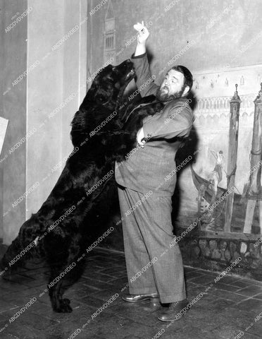 crp-12364 1930's big Man Mountain Dan & Hollywood film animals King the dog crp-12364