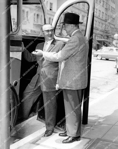crp-12436 1950's historic Hollywood postmaster Otto K Olesen w Brown Derby owner Robert H Cobb crp-12436
