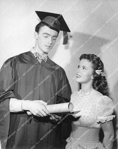 crp-12503 1945 Jerome Courtland in cap and gown w Shirley Temple film Kiss and Tell crp-12503