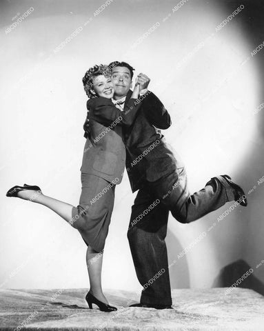 crp-12789 1930's Penny Singleton, Arthur Lake demo dance steps "The Corkscrew Hop" for some Blondie film crp-12789
