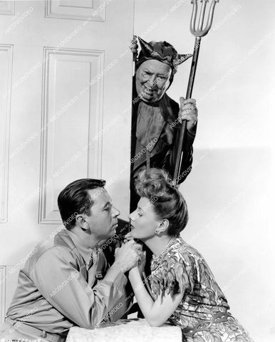 crp-12868 1945 Irene Dunne, Alexander Knox, Charles Coburn in devil costume film Over 21 crp-12868