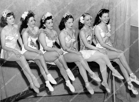 crp-13016 1948 lineup of great legs and sexy dancers Girls of the Skyland Ballet crp-13016