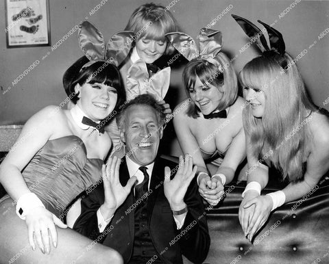 crp-13238 1966 music Bruce Forsyth w Playboy Bunnies for first London Playboy Club crp-13238