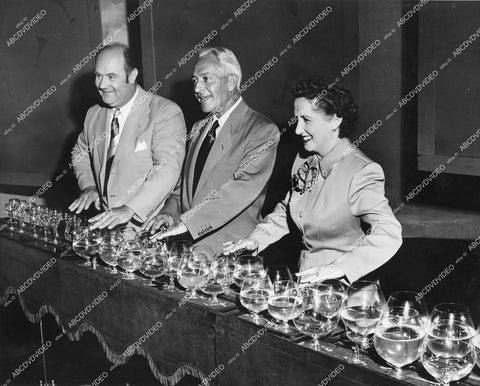 crp-13268 1950's Art Baker w couple playing musical water glasses TV You Asked for It crp-13268