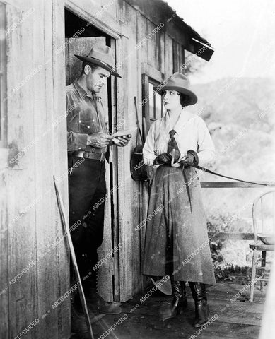 crp-13455 1923 Harry Woods, Edith Johnson silent serial film The Steel Trail crp-13455