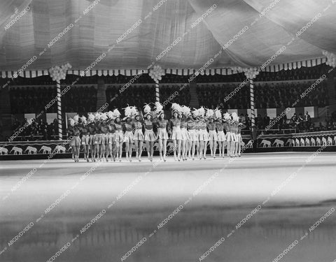 crp-13663 1939 ice skater beauties in military patriotic routine film Ice Follies of 1939 crp-13663