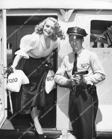 crp-13730 1950 Marie Wilson w armored car & cash for jingle contest radio show My Friend Irma crp-13730