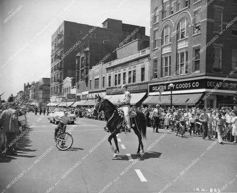 crp-13806 1950's Rex Allen does Washington D.C. & suburbs tour in local parade crp-13806