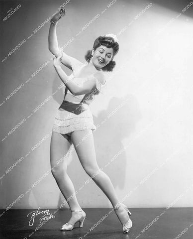 crp-13840 1943 sexy dancer Carol Adams w nice legs w short skirt in stage show George White's Scandals crp-13840