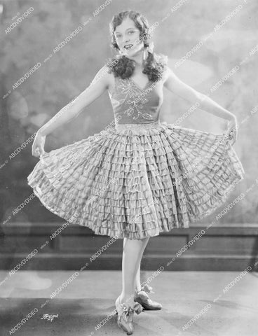 crp-13846 1920's pretty dancer Heather Anderson fanning out her dress crp-13846