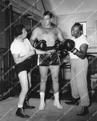 crp-14252 1956 Mike Lane, Jersey Joe Walcott, Carlos Montalban film The Harder They Fall crp-14252