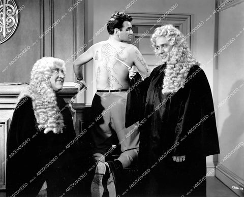 crp-14280 1945 Ole Olsen, Chic Johnson, Geoffrey Ingham w tattoo on back film See My Lawyer crp-14280