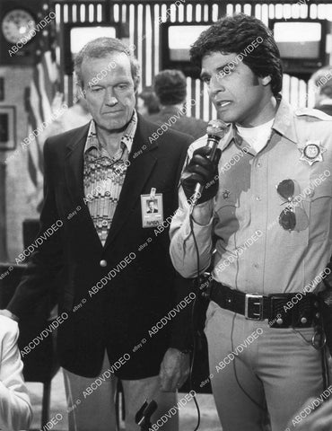 crp-01435 1983 astronaut Gordon Cooper, Erik Estrada TV Chips ep Journey to a Spacecraft crp-01435