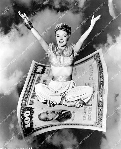 crp-14422 1945 stunning Evelyn Keyes does WWII U.S. savings bonds flying carpet promo film A Thousand and One Nights crp-14422