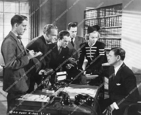 crp-14656 1937 Chuck Colean, James Millican, Jack Gardner, Jack Long, Richard Dix, Joan Perry film The Devil Is Driving crp-14656