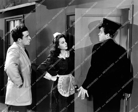 crp-15009 1944 Buddy Yarus, French maid Vi Athens, Arthur Lake film Sailor's Holiday crp-15009