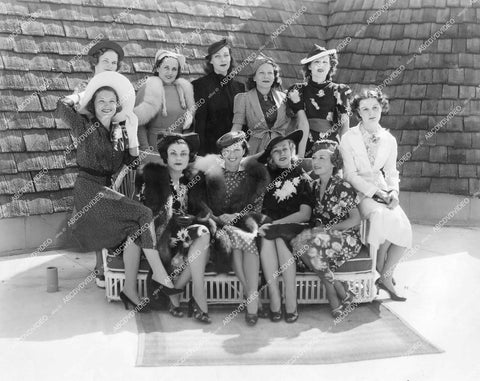 crp-15314 1937 fancy ladies Ruth Olsen, Dorthea Bell, Annabelle Valde, Mrs Richard Craig, Lorraine Bridges, Mrs Elmer Serrano, Laura & Margaret La Marr, Leona Valde, Joyce Coad crp-15314