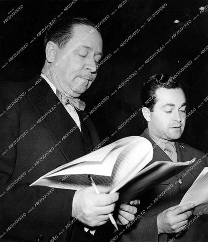 crp-15466 1944 Robert Benchley and somebody for AFRS Armed Forces Radio Service crp-15466