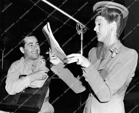 crp-15470 1944 Rosalind Russell, Jerry Hausner for AFRS Armed Forces Radio Service crp-15470