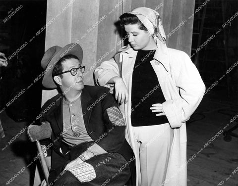 crp-15575 1950 candid Phil Silvers, Gloria DeHaven on set film Summer Stock crp-15575