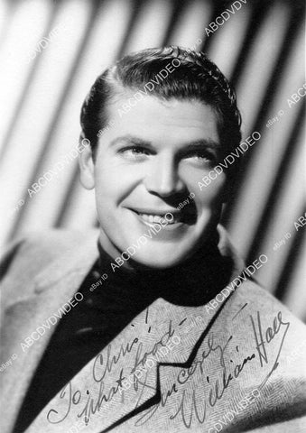 crp-16432 1940's William Hall portrait w genuine autograph crp-16432