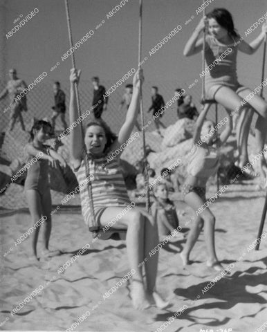 crp-01660 1963 Liliane Brousse and the kids play on the swingset Hammer film Maniac crp-01660