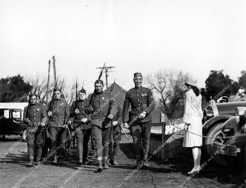 crp-16822 1927 Karl Dane, George K Arthur, Lincoln Stedman, Gene Stone, Marceline Day silent film Rookies crp-16822