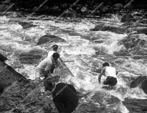 crp-16930 1928 MGM camera crew sets for river rapids shot silent film Rose-Marie crp-16930