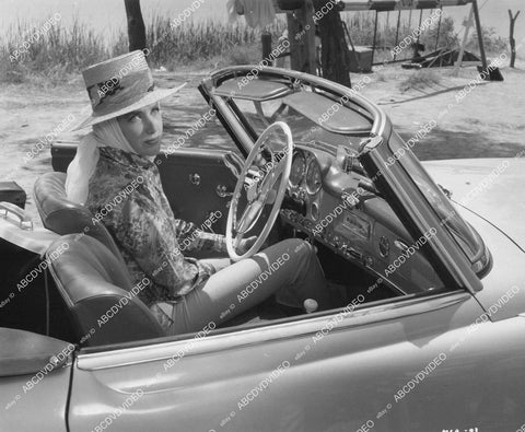 crp-01728 1963 Justine Lord in her cool convertible Hammer film Maniac crp-01728