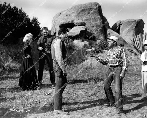 crp-17331 1955 director Fred F Sears, William Bishop, Phil Carey, Martha Hyer film Wyoming Renegades crp-17331