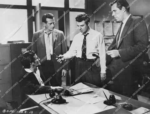 crp-18200 1957 Sam Gilman, Philip Carey, John Drew Barrymore Jr film Sthe Shadow on the Window crp-18200