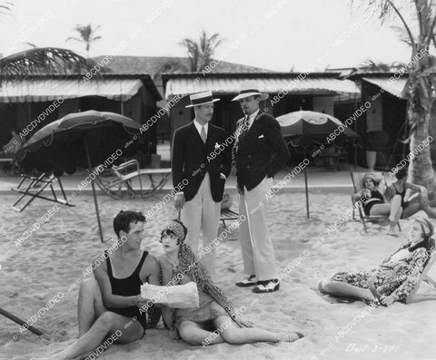 crp-01837 1928 Nick Stuart, Sally Phipps pre-code beach wear, Cyril Ring silent film News Parade crp-01837