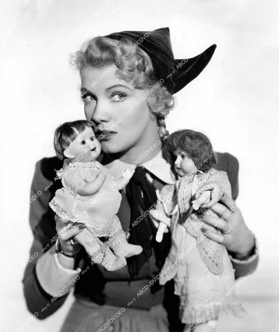 crp-18424 1942 Penny Singleton w some cupie dolls from personal collection film Blondie Goes to College crp-18424