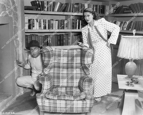 crp-02350 1944 William Demarest, Jinx Falkenburg film Nine Girls crp-02350