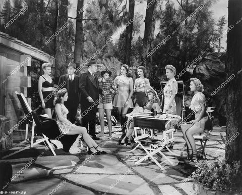 crp-02356 1944 Jinx Falkenburg, Nina Foch,Leslie Brooks,Shirley Mills,Evelyn Keyes,Ann Harding film Nine Girls crp-02356