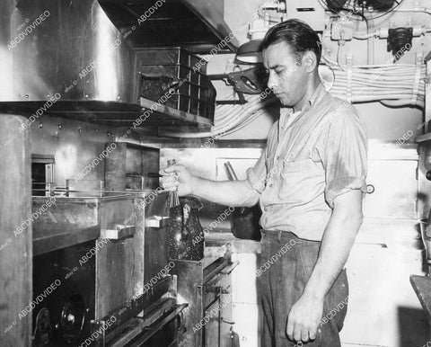 crp-02526 1947 US Navy submarine USS Charr chef Andy McKeon in kitchen Galley crp-02526
