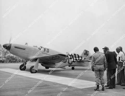 crp-02567 1948 aviation Long Beach Cal airshow race P-51 Mustang Linton Carney Bendix Trophy Race crp-02567