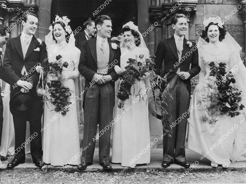 crp-02573 1947 Peggy, June & Pat Pepper Sisters wedding Christ Church, Derrick John Bentham Southgate England crp-02573