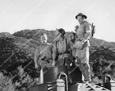 crp-03126 1942 Frank Jenks, Pierre Watkin, Roger Clark, Frank Sully in mini tank film Two Yanks in Trinidad crp-03126