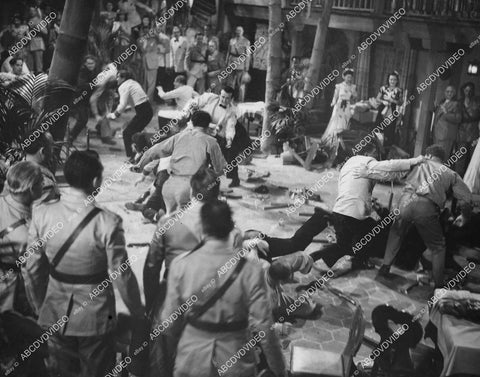 crp-03204 1942 knockdown dragout barroom fight sequence film Two Yanks in Trinidad crp-03204