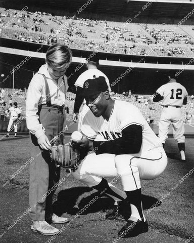 crp-03339 1956 Rudy Lee w real San Francisco Giants baseball players making film The Great American Pastime crp-03339