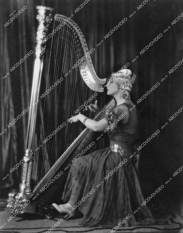 crp-03384 1930's music harpist Julie Keller doing her thing crp-03384