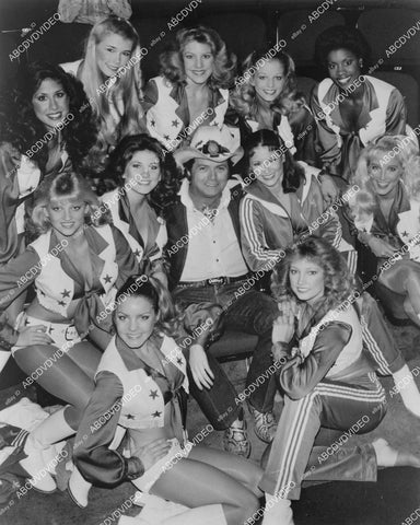 crp-03403 1980 singer Mickey Gilley w Dallas Cowboy Cheerleaders TV The Nashville Palace crp-03403