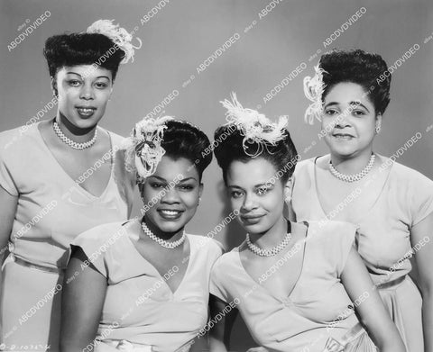 crp-03424 1945 music singers The Four Vees Jordan Sisters film I Love a Bandleader crp-03424