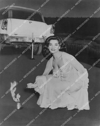 crp-03509 1958 music singer beautiful Abbe Lane PSA new flares roadside safety demo crp-03509